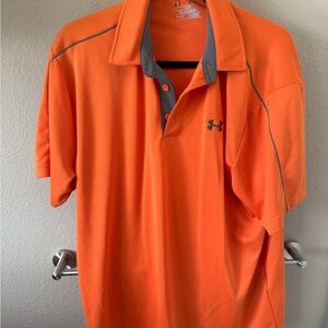 Under Armour Men's Vibrant Orange Polo Shirt